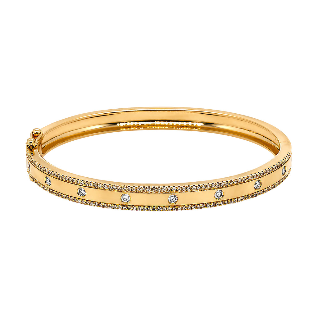 14K Yellow Gold Diamond Bangle Bracelet