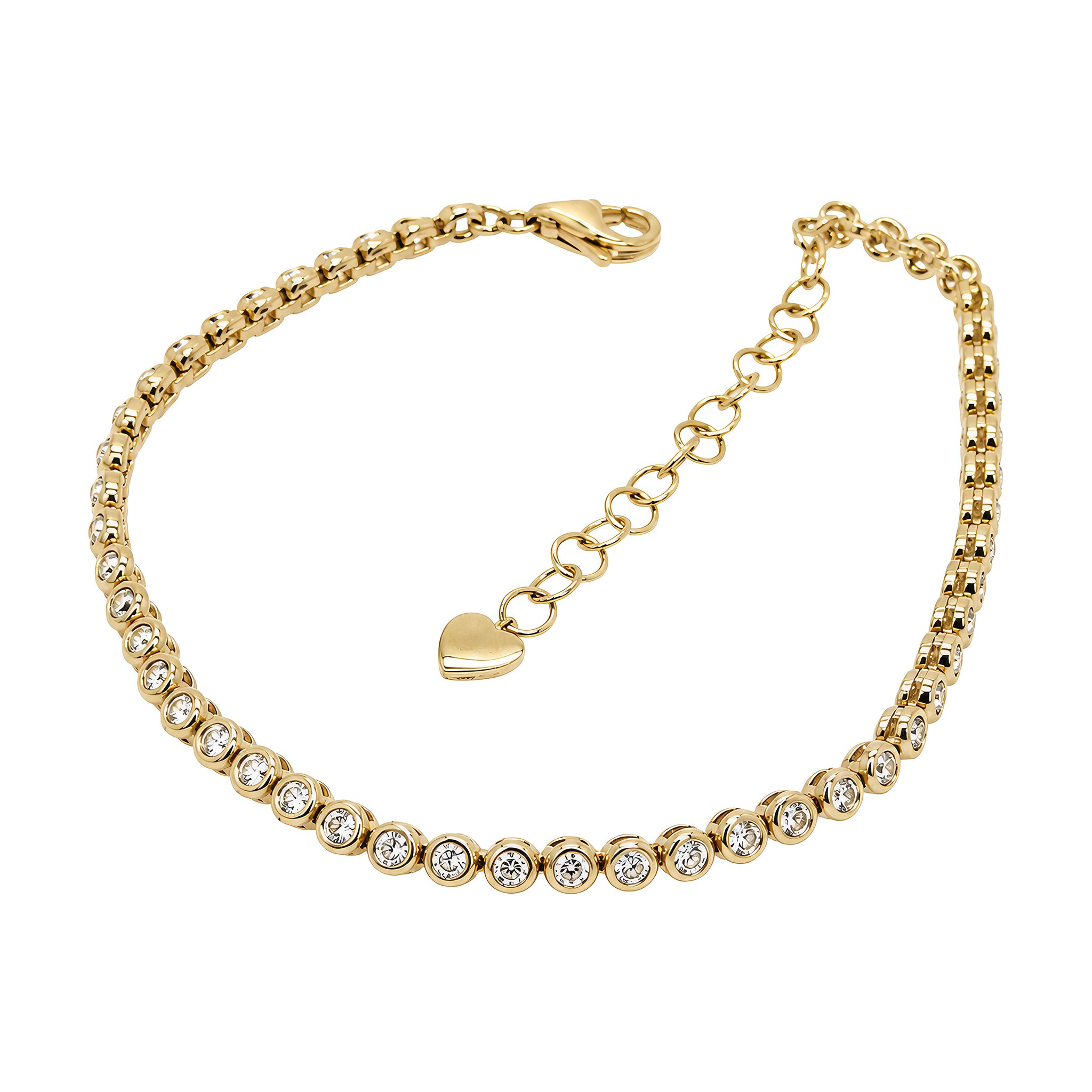 14K Yellow Gold Diamond Tennis Bracelet