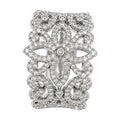 14K White Gold Diamond Filigree Ring