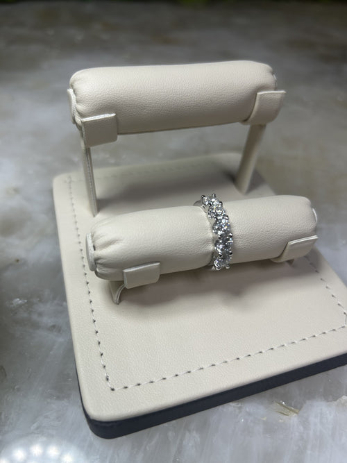 14k White Gold 5 Stone U Set 1.5 ct. Natural Diamonds