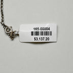 18K White Gold Diamond Double Flower Necklace