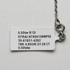 18K White Gold Diamond Double Flower Necklace