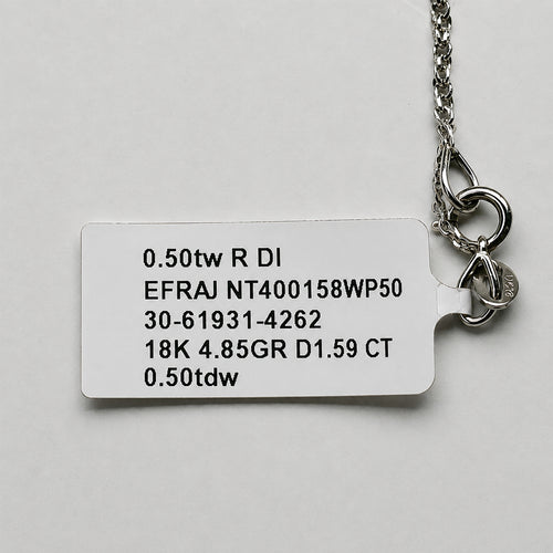 18K White Gold Diamond Double Flower Necklace